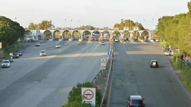 Toll road station time lapse at day time in Italy — Stock Footage Toll road station time lapse at day time in Italy Royalty Free Stock Footage
