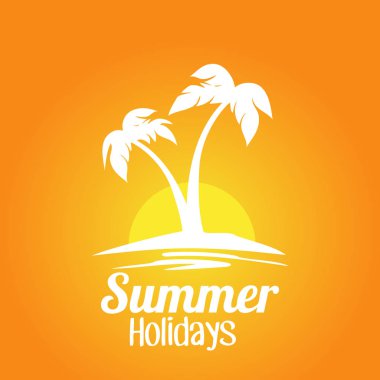 Yaz tatil Adası arka plan.