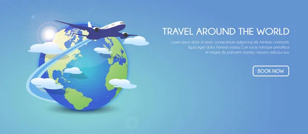 Travel Around the World — Stock Vector