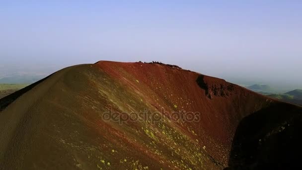 Silvestrian krátery na sopku Etna — Stock video