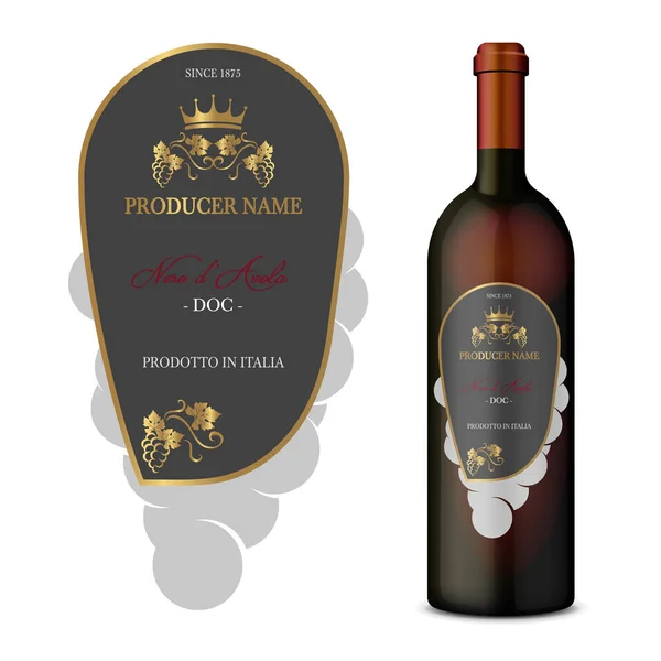 Vector wine label