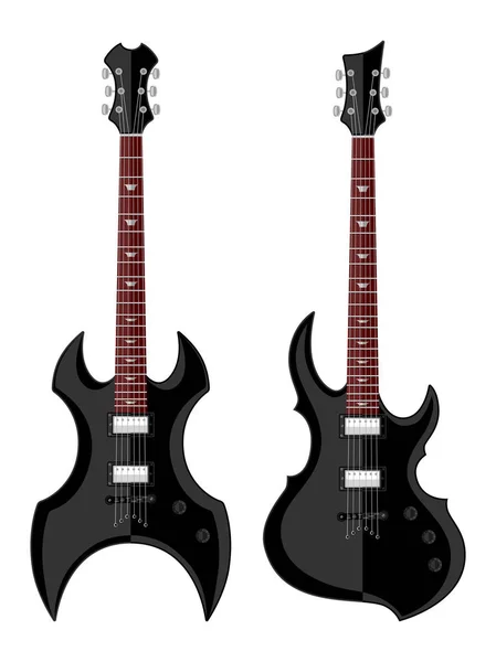 Modern electric guitars. Flat design. — Stock Vector