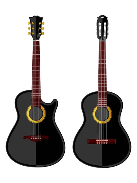Vintage acoustic guitars — Stock Vector