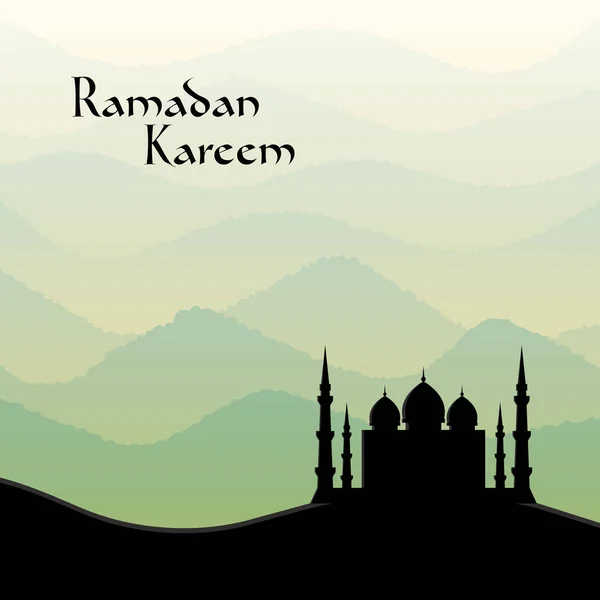 Tarjeta de felicitación Ramadán Kareem — Vector de stock