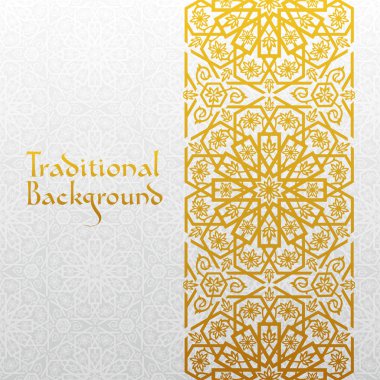 Abstract background with traditional ornament clipart