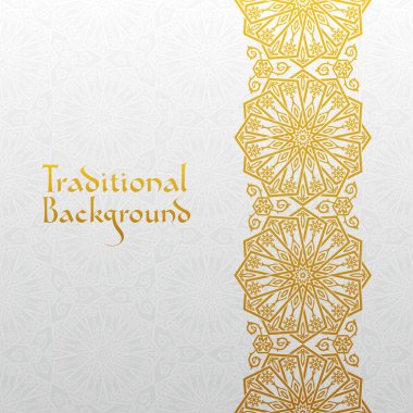 Abstract background with traditional ornament clipart