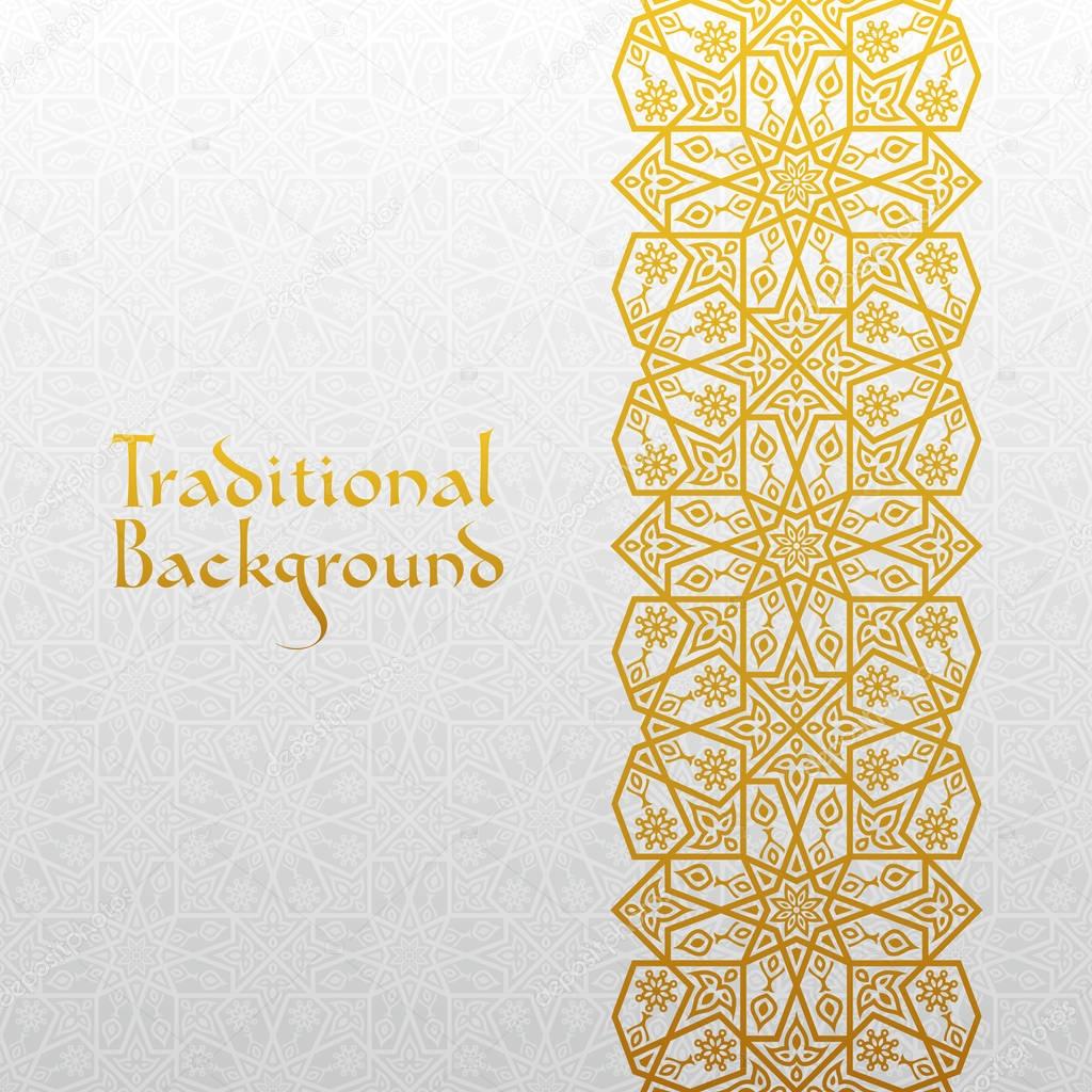 Abstract background with traditional ornament