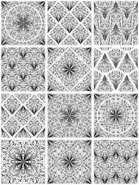 Dikensiz çiçek desenleri.