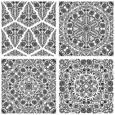 Dikensiz çiçek desenleri.