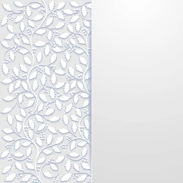 Fondo floral abstracto con acebo — Vector de stock