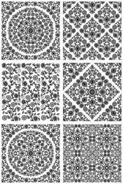 Dikensiz çiçek desenleri.