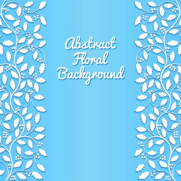 Fondo floral abstracto con acebo — Vector de stock
