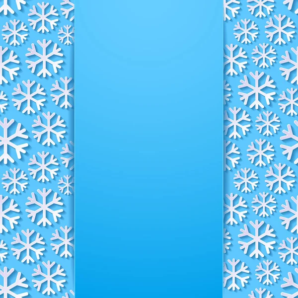 Abstracte achtergrond met sneeuwvlokken — Stockvector