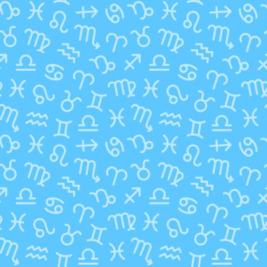 Zodyak işaretli kusursuz desen