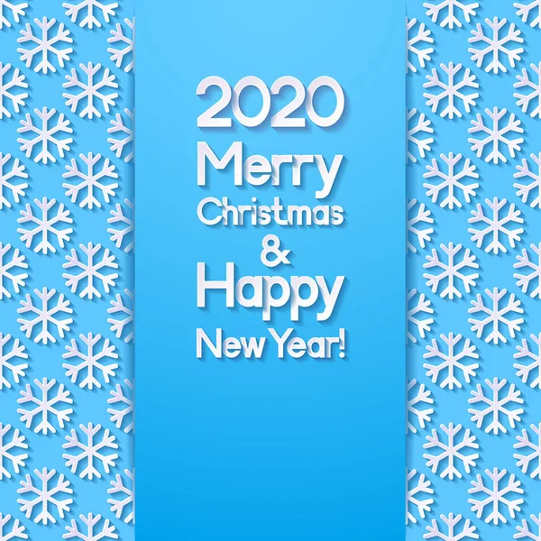 Kerst- en nieuwjaarskaart 2020 — Stockvector