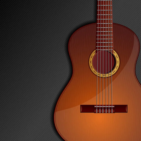 Baggrund med akustisk guitar – Stock-vektor