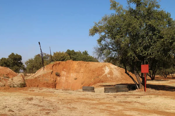 Sand mountain from dugout at 4x4 circuit with no cars on it. — Stock Photo, Image