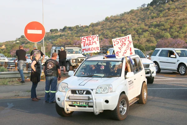 Suficiente-é-Suficiente, campanha anti-assassinato agricultor Rustenburg, Sul — Fotografia de Stock