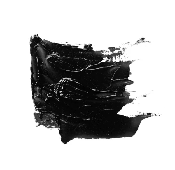 分離されたカラフルな黒のブラシ ストローク オイル ペイントの写真 — ストック写真