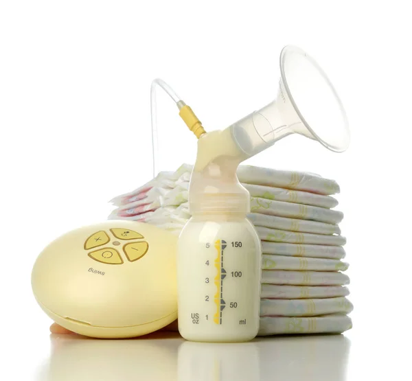 Pompa payudara listrik medis untuk meningkatkan suplai susu bagi ibu menyusui — Stok Foto