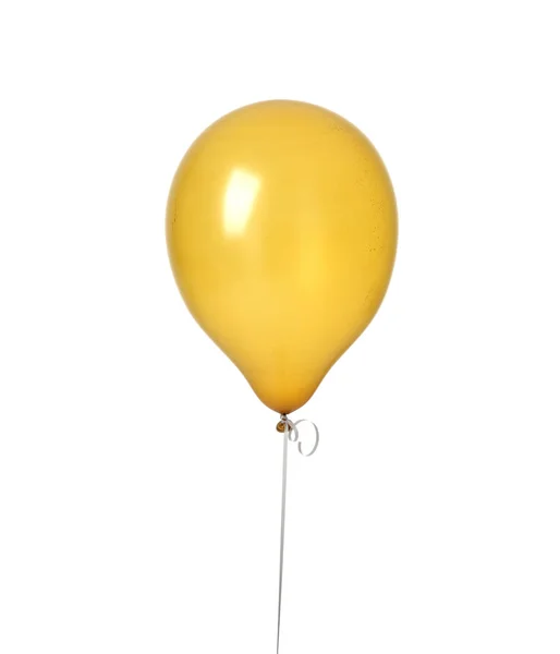 Único balão de látex amarelo ouro grande para o aniversário — Fotografia de Stock