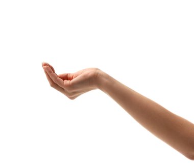 Su için bekleyen destek para amaç yardım isteyen kadın el