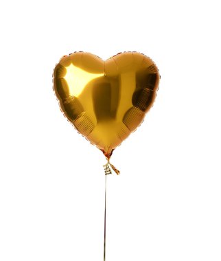 İzole doğum günü partisi için tek büyük altın kalp metalik balon