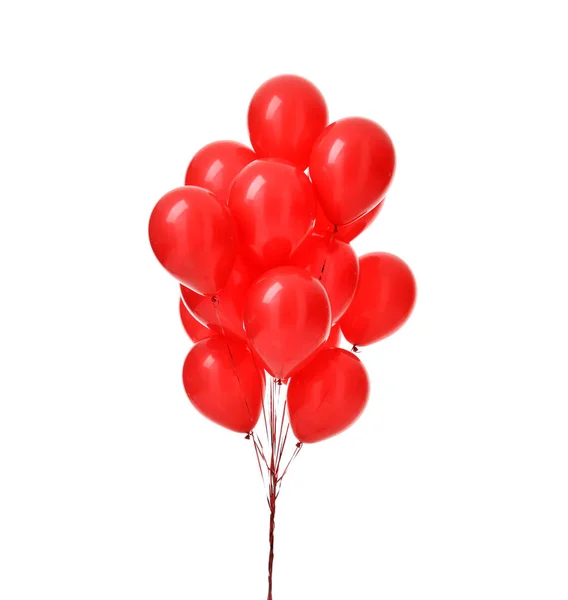 Bündel großer roter Luftballons für Geburtstagsfeier — Stockfoto