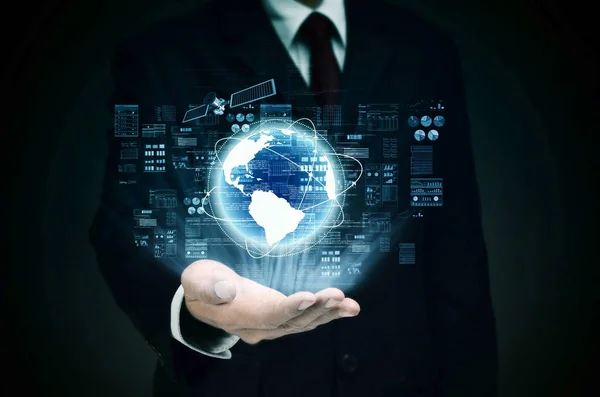 Världsomspännande Internet Business control — Stockfoto