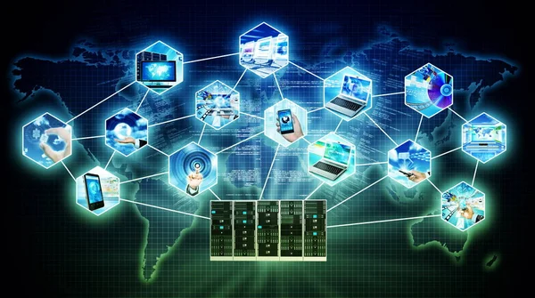 Internet Server Technology Concept — Stock Photo, Image