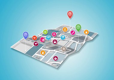Sokak harita üzerinde GPS