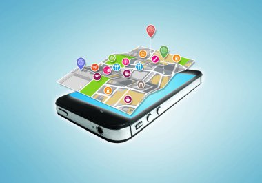 Sokak harita üzerinde GPS