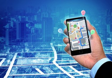 Sokak harita üzerinde GPS