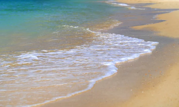 Beautiful waves on sea sand — Stock Photo, Image