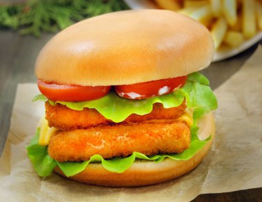 Balık fotoğrafları büyük lezzetli burger