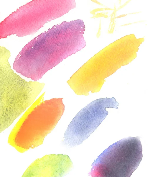 Manchas multicolores de acuarela —  Fotos de Stock