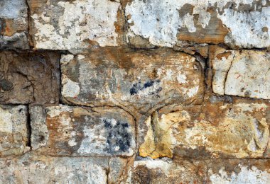 Tuğla duvar eski fotoğraf