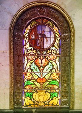 Güzel çok renkli cam mozaik yakından çekilmiş.