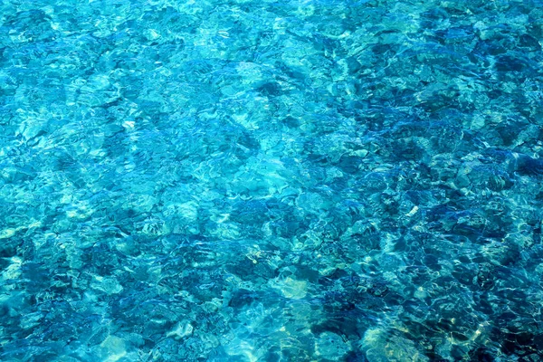 Hermosa Foto Agua Mar Azul Con Olas Fotografiadas Cerca — Foto de Stock