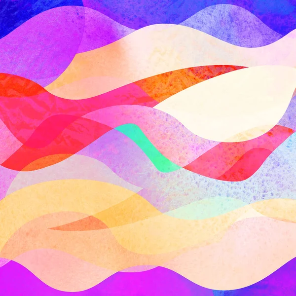 Colorful abstract waves beautiful image in a shape — Stock Photo, Image