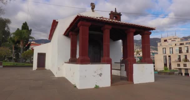 Funchal Ostrov Madeira Portugalsko Staré Město Architektury Pohled Portugalské Město — Stock video