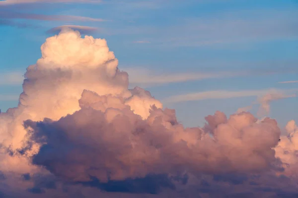 Cumulus Nuvole Tramonto Alba Crepuscolo Nuvole Paesaggio Atmosfera Drammatica Tempesta — Foto Stock