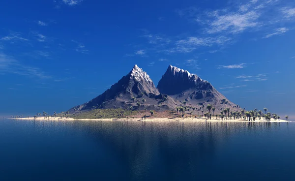 Insel, 3D-Darstellung — Stockfoto
