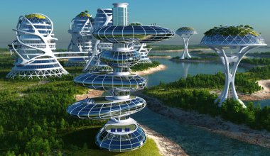 Modern bina 3d render