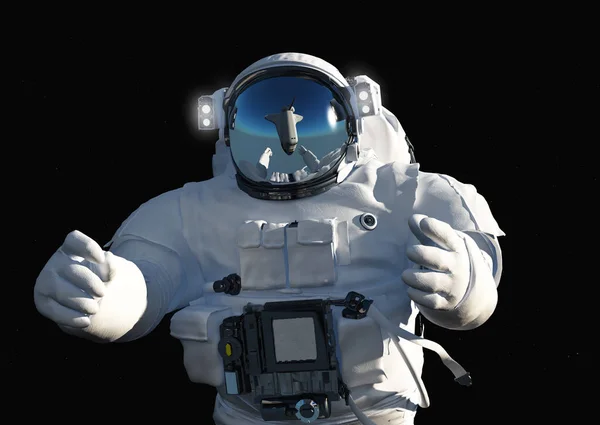 Grupo astronauts3d render — Foto de Stock