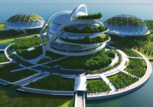 Oturma alanı, 3d render.