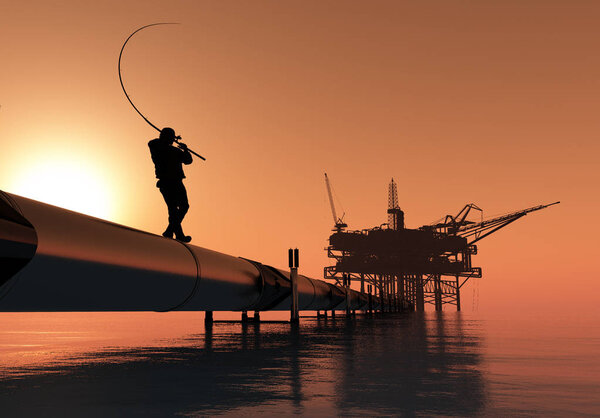 The  fisherman.3d render