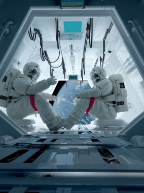Grup astronauts3d render
