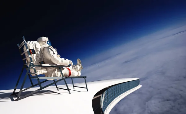 Il rendering astronauta 3d — Foto Stock