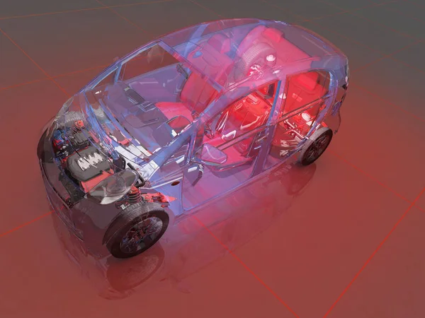 투명 모델 자동차. — 스톡 사진